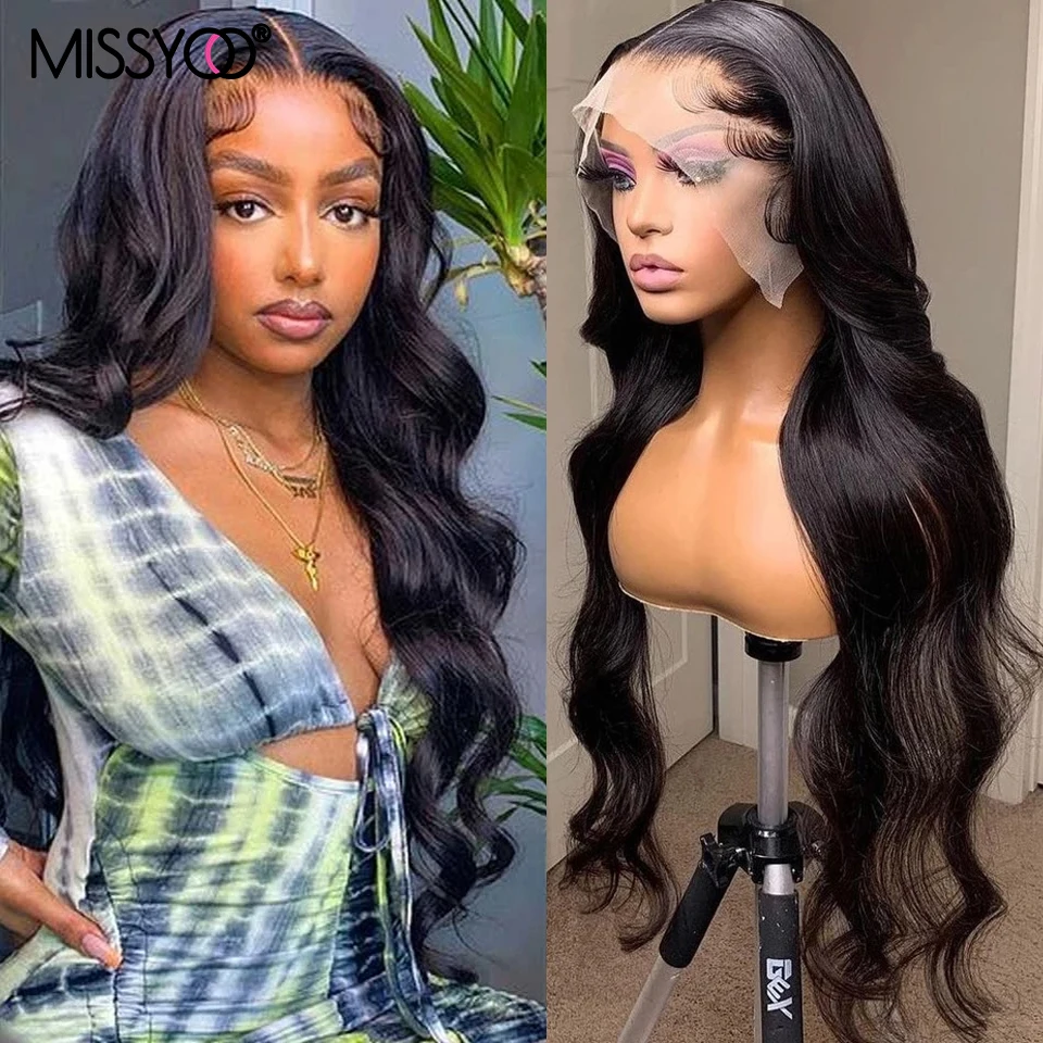 

Body Wave Lace Front Wigs Human Hair Pre Plucked Bleached Knots with Baby Hair Glueless 4×4 Brazilian Virgin Lace Closure Human