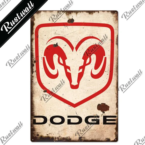 

Rust Wall Car Brand Vintage Metal Sign Tin Sign Decorative Plaque for Garage Gas Station Living Room Home Wall Decor