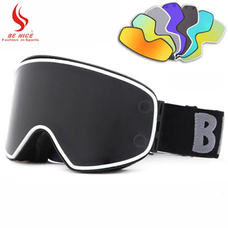 

Ski Goggles Double Anti-fog Magnetic Suction Ski Goggles Night Vision Credit 2 In 1Ski Eyewear Glasses UV400 Snowboard Goggles