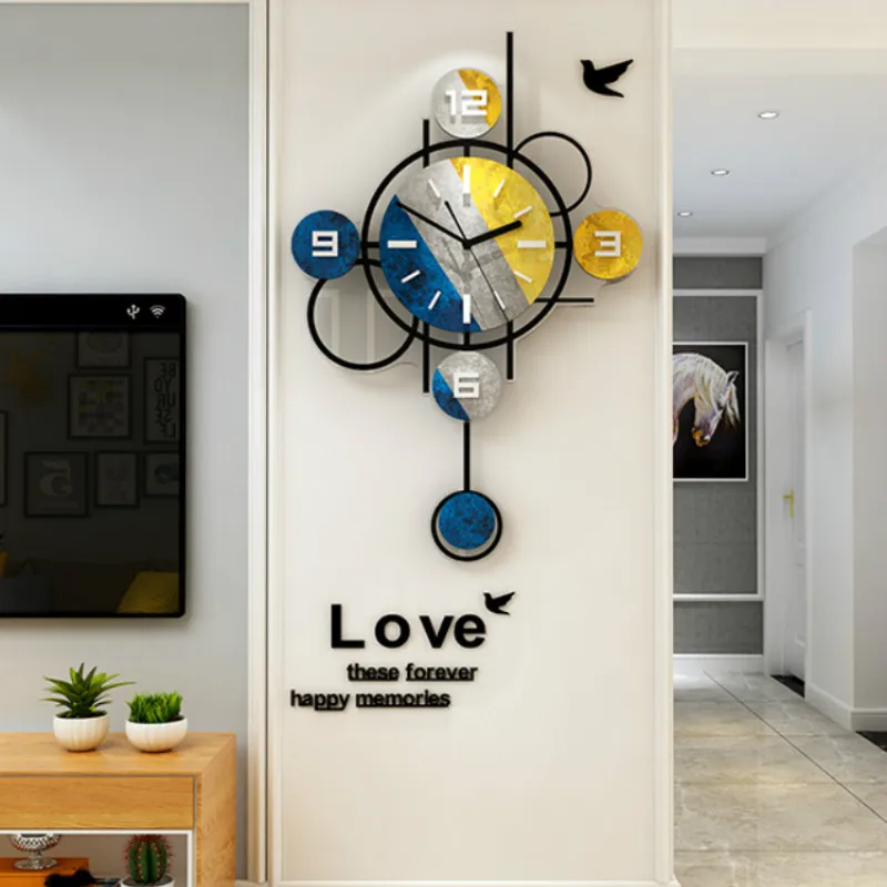 Nordic Style Modern Design Wall Clock Living Room Decoration Luxury Fashion Creativity Clock Mechanism Kitchen Clocks Gift