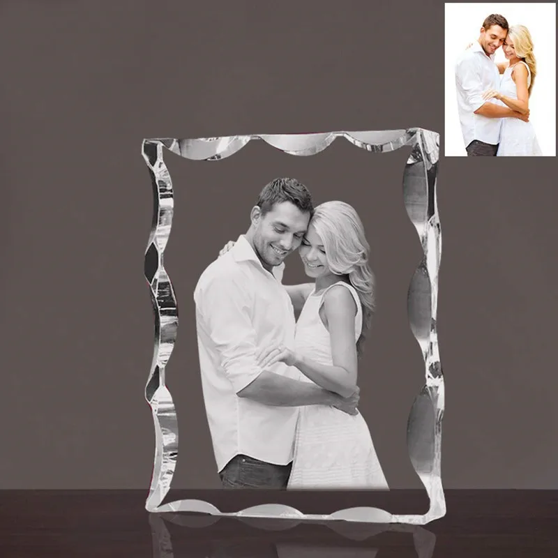 Персонализированная Хрустальная фоторамка с 3D лазерной гравировкой для детей
