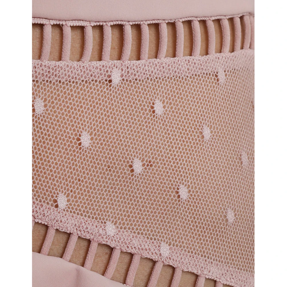 

Pink High Waist Bikini Set Women Ruffle Swimsuit Two Piece Swimwear Summer Beach Bathing Suit