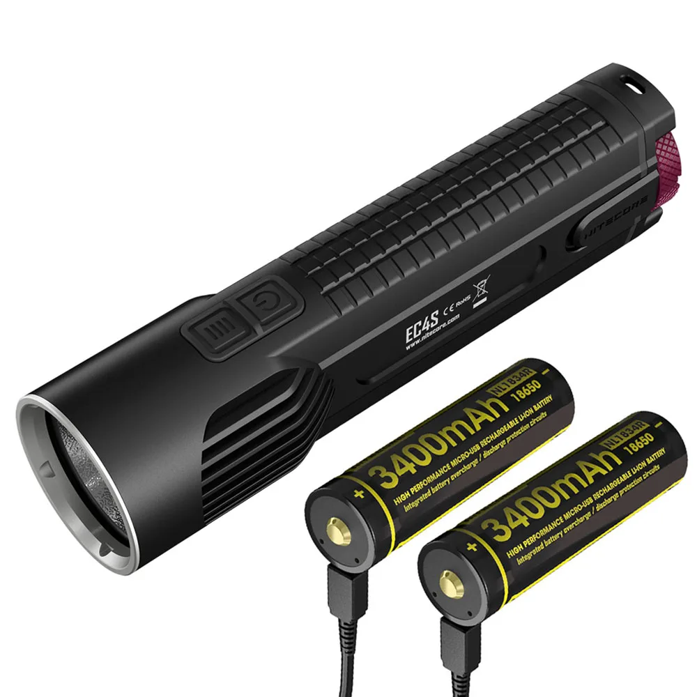 EC4S NL1834R NITECORE EC4S фонарик CREE XHP50 светодиодный портативный фонарик Макс 2150 люмен расстояние луча 280 м Открытый тактический фонарь - Испускаемый цвет: EC4S NL1834R