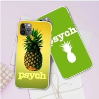 colorful psych green pineapple cute phone accessories cases for iphone x 6 6s 7 8 plus 5s 11 pro se 2020 5 12 transparent covers