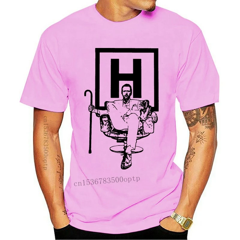 

Новинка, мужские футболки House MD, классическая одежда Hugh Laurie, модные футболки с коротким рукавом 2021, футболка из чистого хлопка с круглым выре...