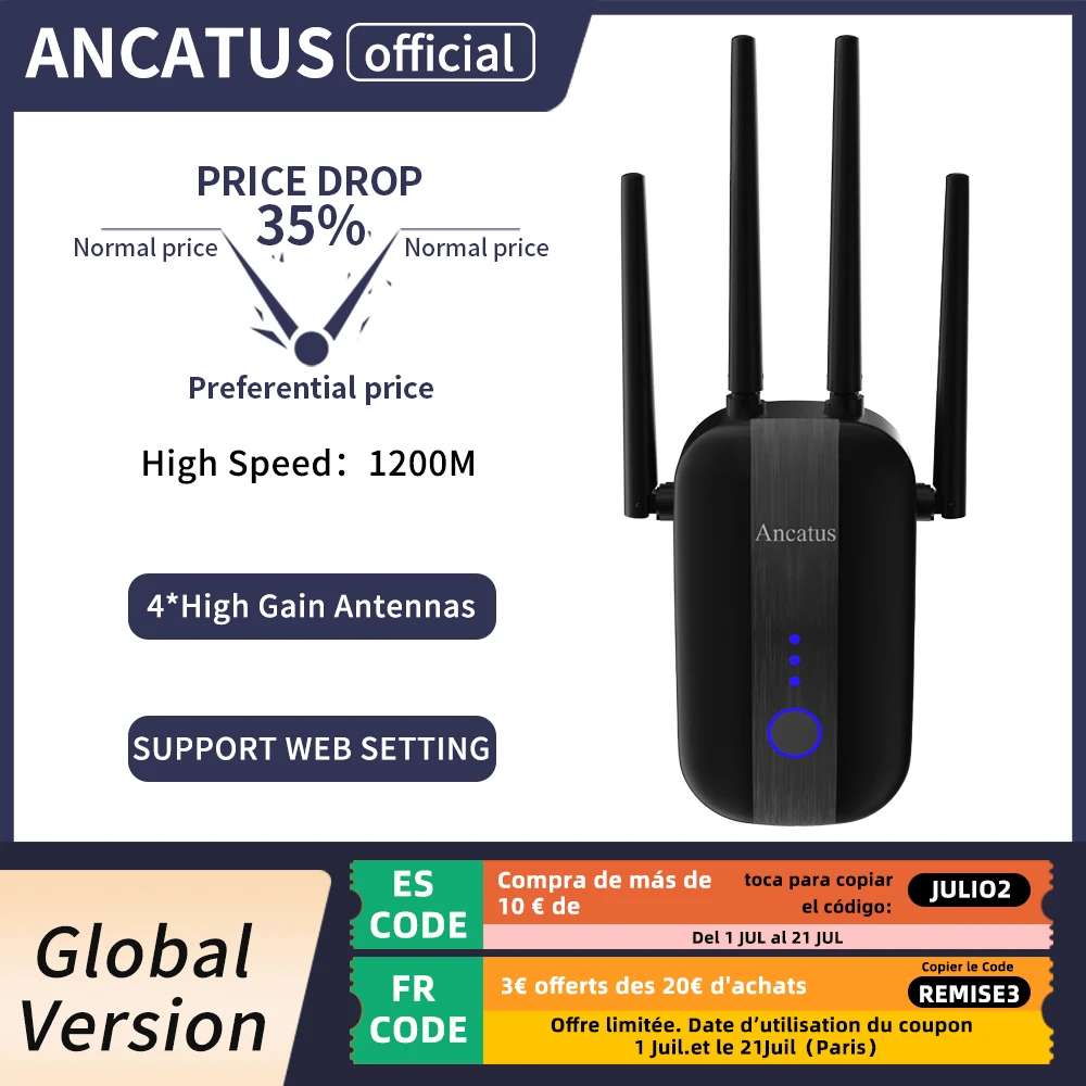 Wi-Fi  ANCATUS A2, 1200 /, 2, 4/5 , 802.11ac