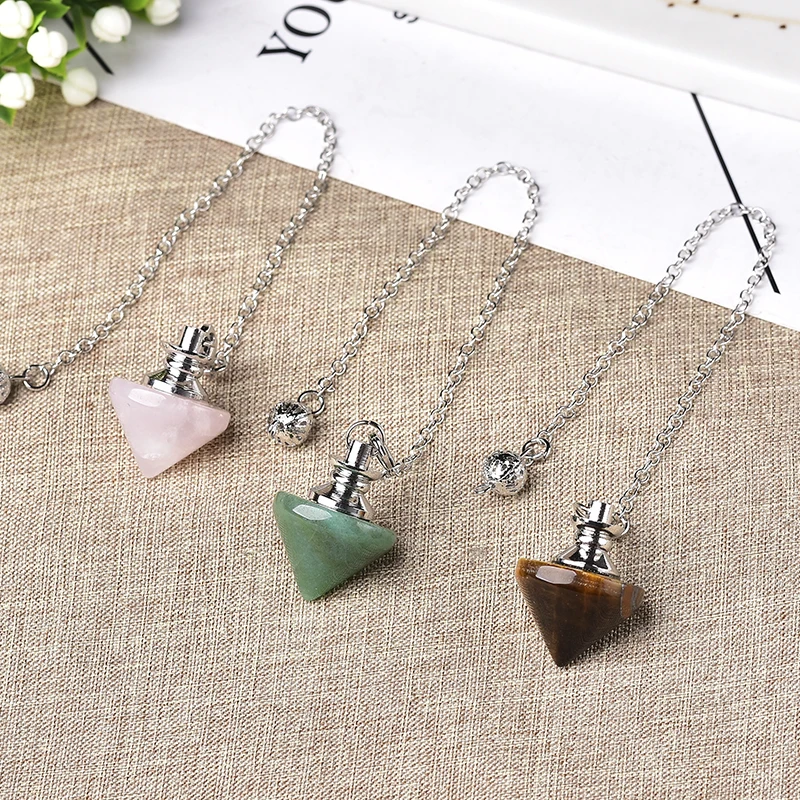 1 шт. натуральный камень рейки маятник исцеляющий Кристалл конус модные