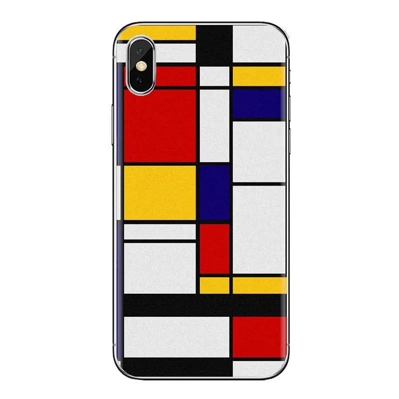 Чехлы для телефонов bauhaus abstract piet mondrian iPhone XS Max XR X 4 4s 5 5S 5C SE 6 6S 7 8 Plus samsung Galaxy J1 J3 J5 J7 A3 A5