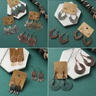 Этнические Богемия Старинные Серьги для Женщин Индийские Ювелирные Изделия Металлические Кисточкой Бахрома Серьги Серебро Розовое Золото Бронза Геометрические Лист Круглый Круг Серьги Оптовые Dropshipping