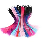 Эластичная лента из волос Синтетические накладные хвост окрашенный конский хвостик волос накладные Kanekalon для волос, парик, заколки, заколки для волос