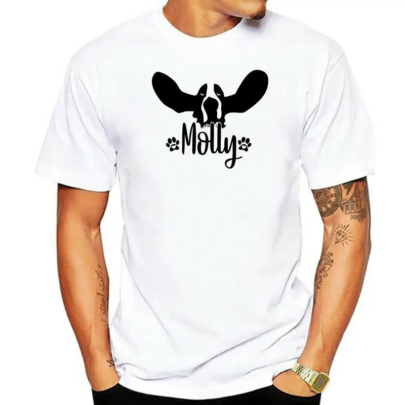 

Custom Basset Hound Name Womens T-Shirt You Pick Size Color Dog Fur Mama MOM