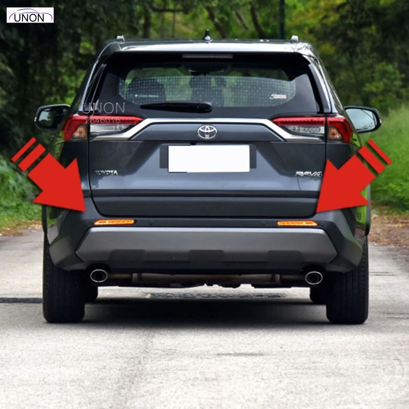2 шт. для Toyota RAV4 красный черный отражатель заднего бампера светодиодный задний стоп-сигнал Автомобильный светильник