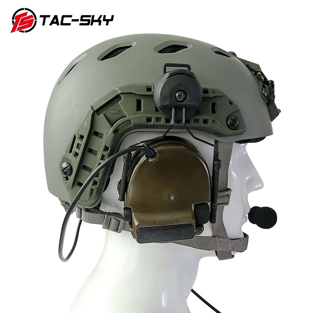 COMTAC TAC-SKY comtac iii шлем БЫСТРЫЙ трек кронштейн версия силиконовые наушники шумоподавление пикап тактическая гарнитура FG
