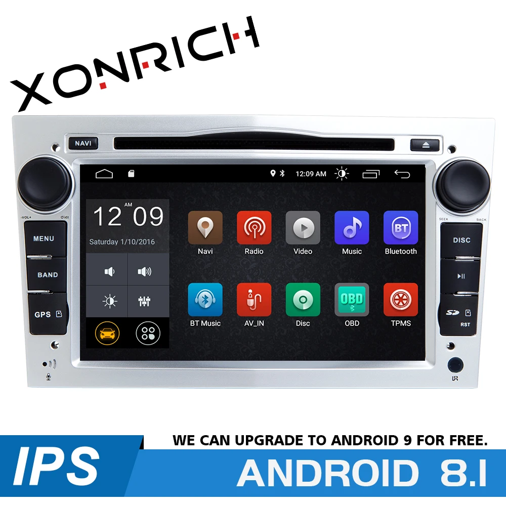 Xonrich Автомобильный мультимедийный плеер 2Din GPS Радио DVD Android 8 1 для Opel Astra H Vectra C Zafira b