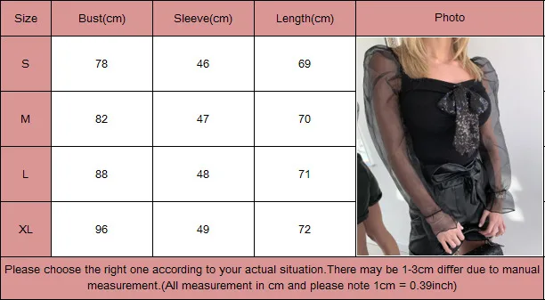 

New 2020 Women Sheer Mesh Puff Sleeve Crop Tops Ladies Long Sleeve Sexy Blouse T Shirt