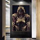 Африканское искусство, Черное золото, обнаженные ободки, холст, картины на стену, мужская женщина, настенные картины для гостиной