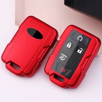 1pc red full cover smart key remote fob tpu case car key decorative shell protective cover for chevy silverado suburban tahoe