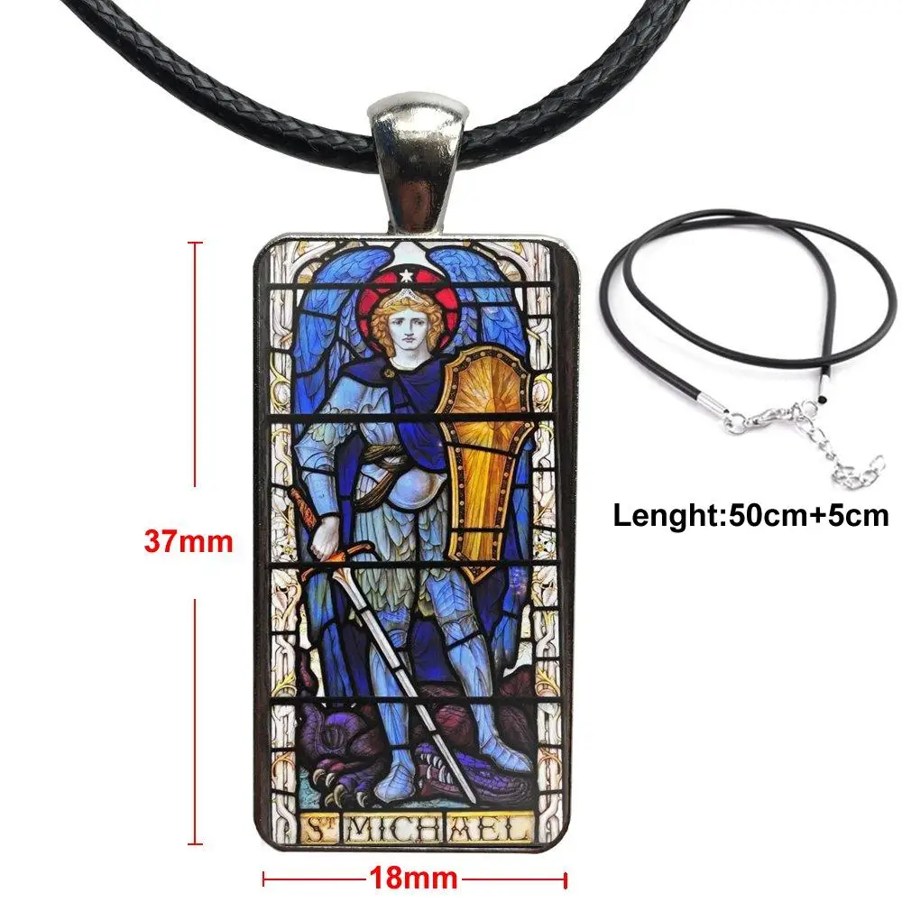 Для женщин мужчин Ангел Церковь Иисуса витражное окно уникальное ожерелье