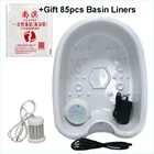 Ионная Очищающая детокс-ванна для ног с Пластиковая ванночка для ног ведром, устройство для детокса ионная детокс-машина, 85 вкладышей для раковины