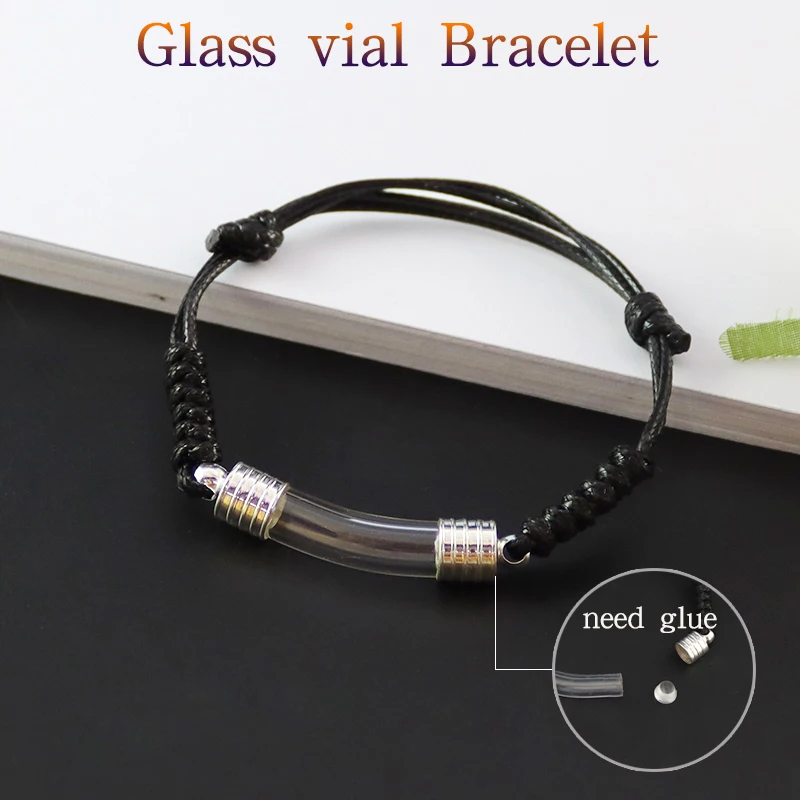 1 шт. 6 мм изогнутые трубчатые браслеты готовые плетеные хлопковые флакон с рисом