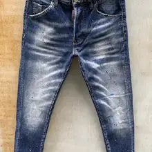 DSENQI Новые мужские джинсы Рваные для мужчин обтягивающие DSQ брюки