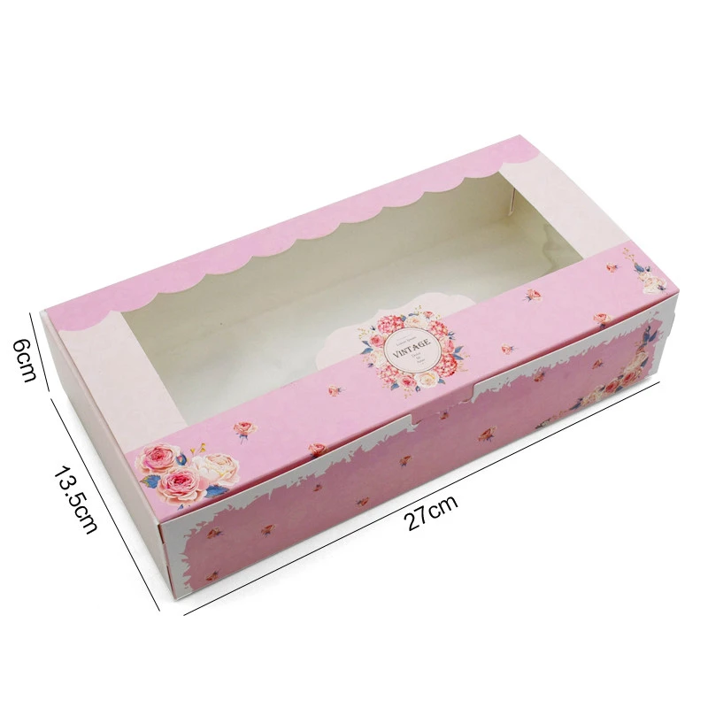 100 шт. Подарочная бумажная коробка с окном для свадьбы детская из крафт бумаги в