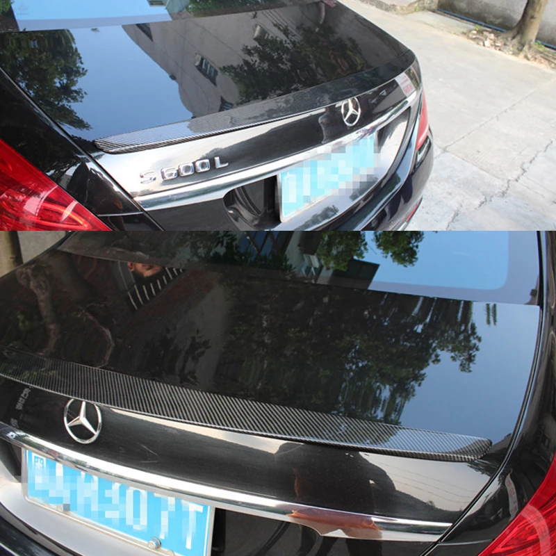 Задний спойлер для W222 Mercedes Benz S Class 4 двери S400 S500 S600 S63 S65 AMG 2014-2017 наклейка на крышку