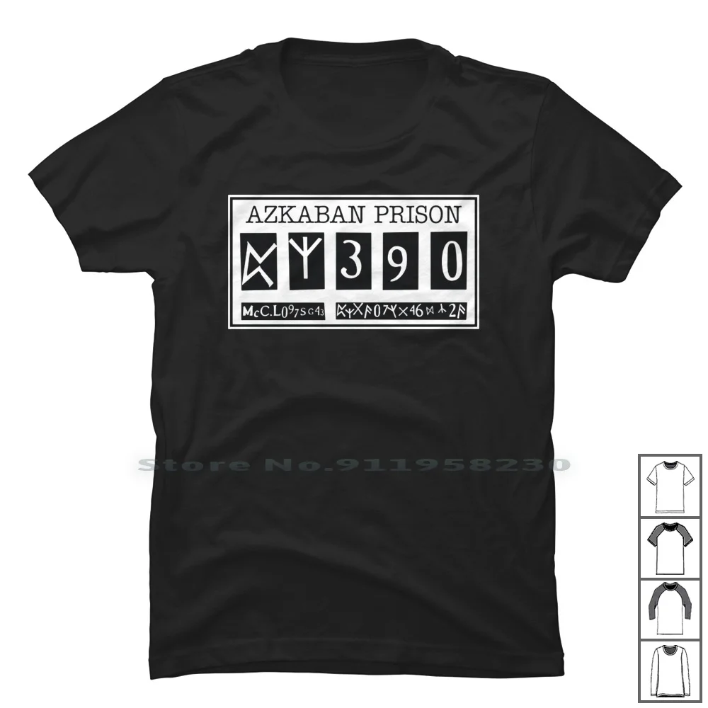 Azkaban тюремная футболка из 100% хлопка популярная типография тюремный ужас