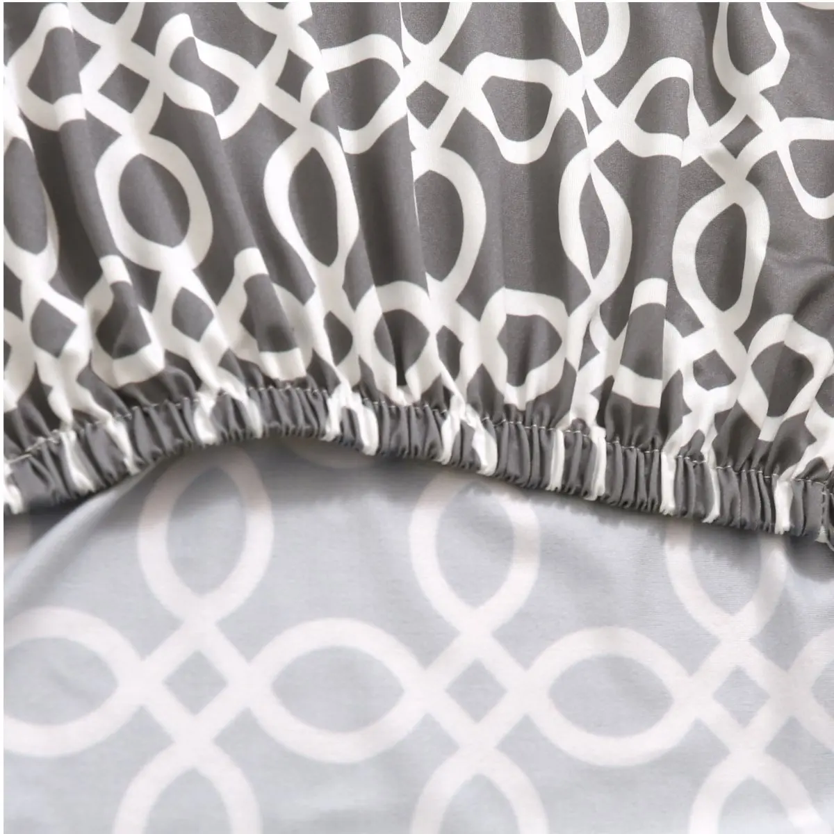 

2/4/6 PCS Grey Removable Printing Chair Cover Stretch Elastic Anti-dirty Slipcover Restaurant Weddings Banquet Hotel Seat Case