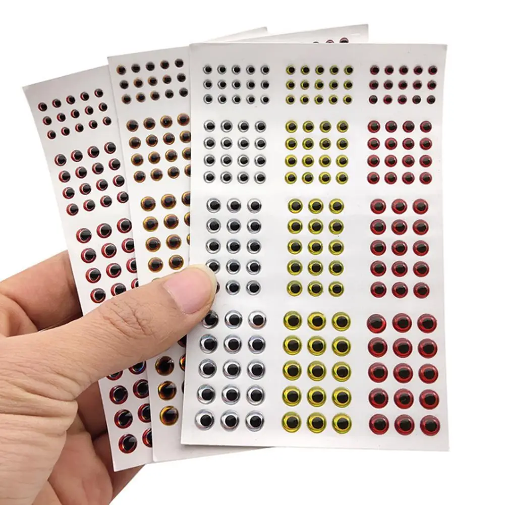 

183Pcs 3D Hybrid Simulation Fish Eyes Laser Fishing Lure Fish Eyes DIY Lure Bionic Fake Bait 3-6mm Fishing Self-adhesive Tools