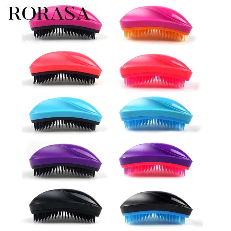 

RORASA Tangled Hair Brush Mouse Type Anti-Static Magic Hair Comb Portable Hair Styling Salon Beauty Tools Detangling Hairbrush