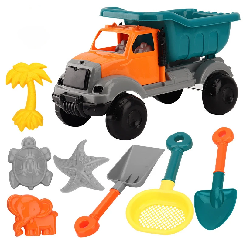 

Children Summer Beach Toys 17Pcs Kit Baby Outdoor Digging Sand Shovel Truck For Beach Games Sandbox Tools Set For Boys Girls Toy