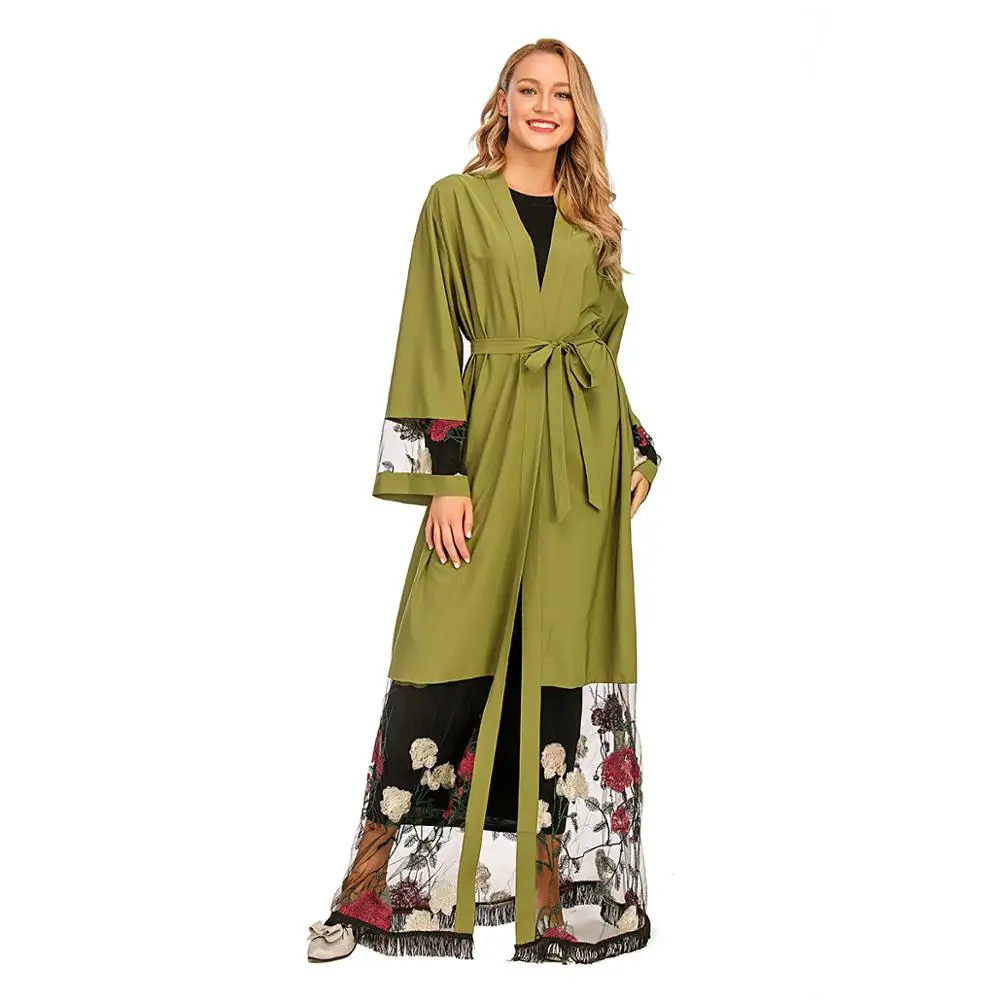 

Eid Mubarak Muslim Women Abaya Dress Moroccan Kaftan Islamic Clothing Embroidery Dubai Kimono Abayas Turkey Musulman Vestidos