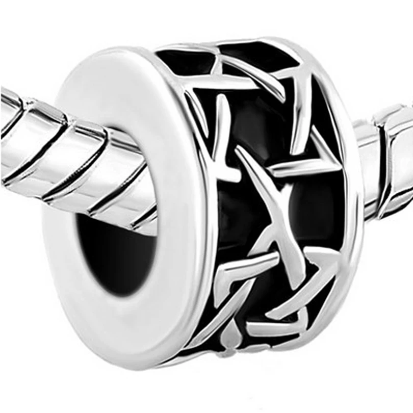 Бусина Шарм Звезда Давида с прямыми отверстиями 5 мм|bracelet glass|bracelet slaveday family |