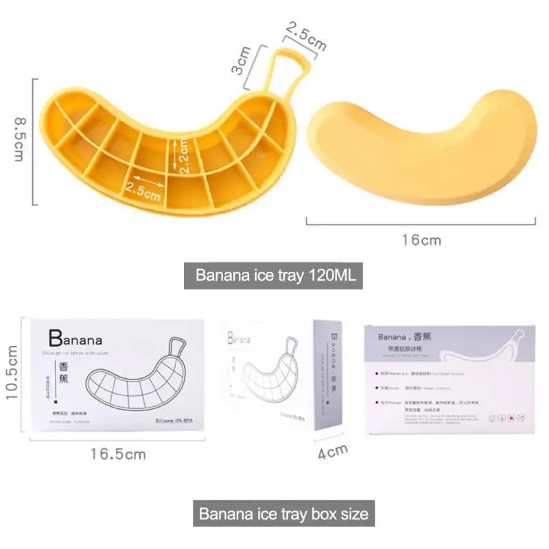 Креативная форма для мороженого из пищевого силикона в виде банана карамельного