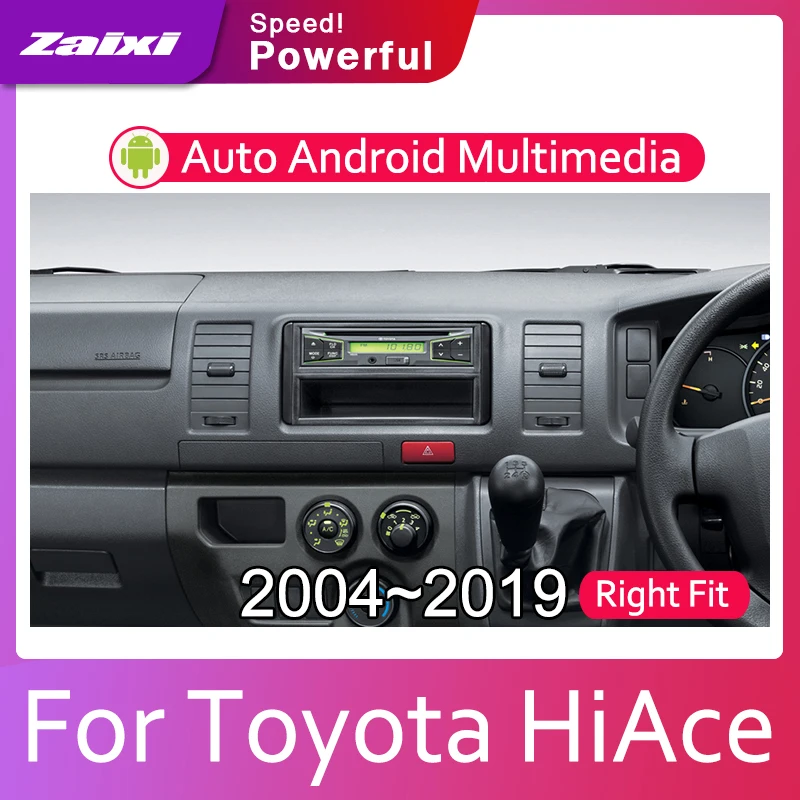 ZaiXi 7 HD 1080P IPS LCD экран Android 8 Core для Toyota HiAce 2004 ~ 2019 Автомагнитола BT 3G4G WIFI AUX USB GPS Navi