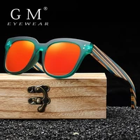 gm design natural handmade wood sunglasses men sun glasses women brand design original color glasses oculo