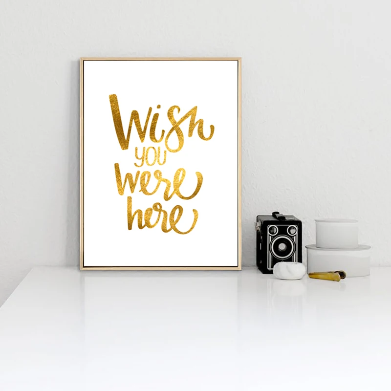 Кавычки Настенная живопись абстрактные плакаты и принты желтый ананас украшение