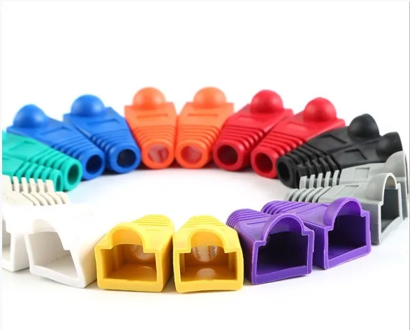 Крышка для разъема ботинок крышка головка 100 ПК адаптер разъемов RJ45 Cat5 CAT6 0 6 мм