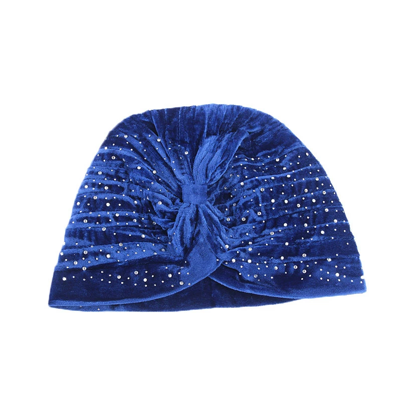 Стразы бархат повязкой на голову чалмой мусульманских Для женщин тюрбан