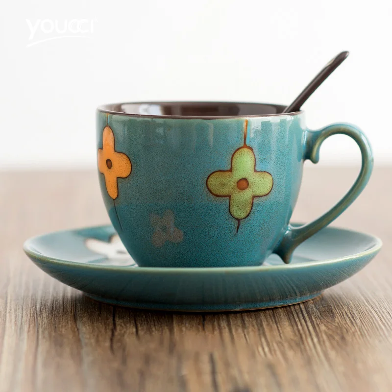 Набор винтажных керамических чайных блюдец фарфоровые чашки тумбы чашка для