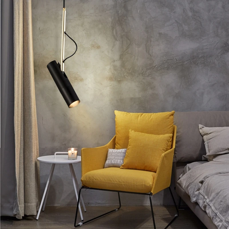 LukLoy Modern LED Pendant Light Bedside Hanging Lamp Spotlights Bedroom Rotatable Spot Suspension Lighting | Лампы и освещение