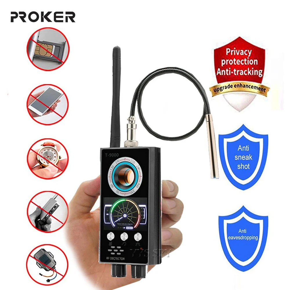 Лазерный ИК детектор Proker T9000 антишпионская камера сканер скрытой камеры Wi Fi