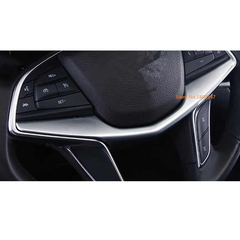

Car body sticker cover styling Steering wheel Interior Kit switch Trim lamp frame 1pcs for Cadillac XT5 2017 2018 2019