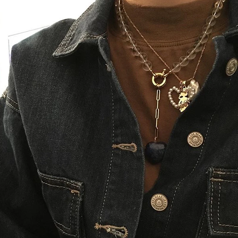 Богемная мода стиль 2020 оптовая продажа винтажный кулон в форме сердца ошейник