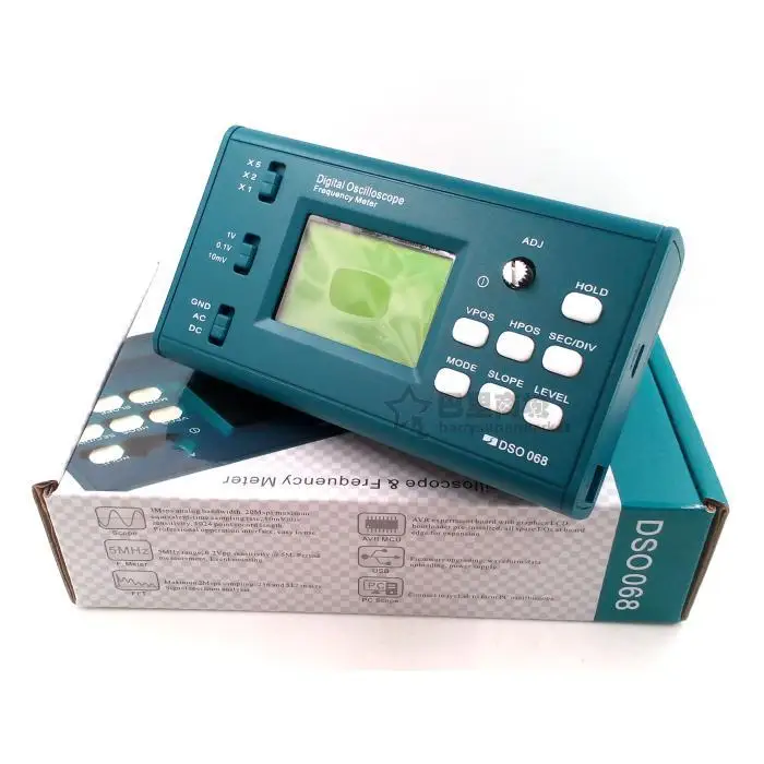 DSO 20MSa/s 3MHz Oscilloscope LCD Digital Storage Frequency Meter Professional BNC Probe USB Interface DSO068 Kit | Инструменты