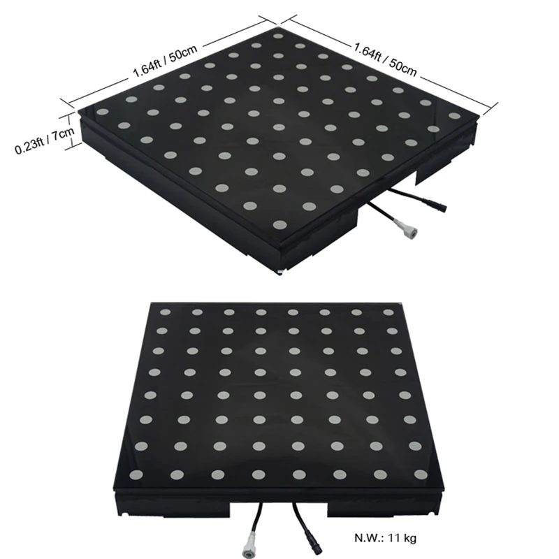 Led танцпол 8*8 64 шт. 5050 SMD RGB 3в1 светодиодная Свадебная танцевальная панель из