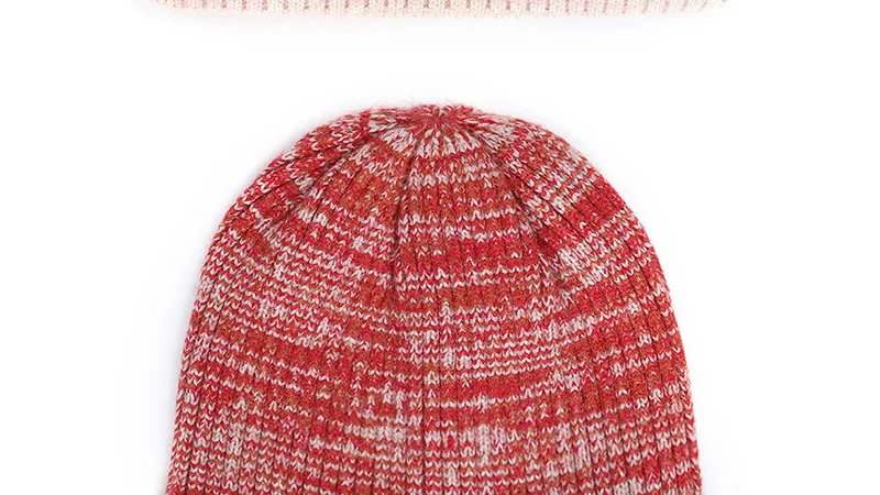 Fashion woman variegated knit hat autumn and winter warm high quality cotton hat Innocent cap ladies casual ski mask peas