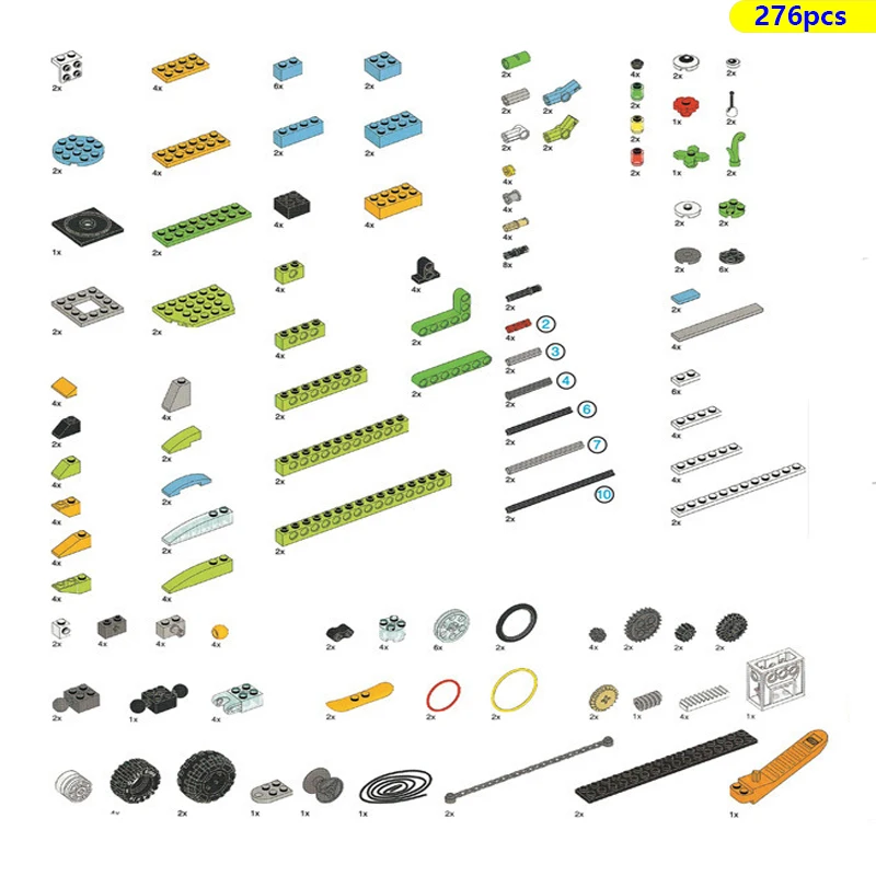 276 шт./компл. MOC строительные блоки кирпичи высокотехнологичные балки шестерни