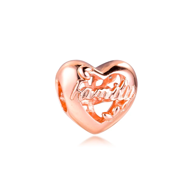 

Silver bead Openwork Family Tree Heart Fits Original Charms Silver Bracelets For Woman DIY Beads kralen voor sieraden maken